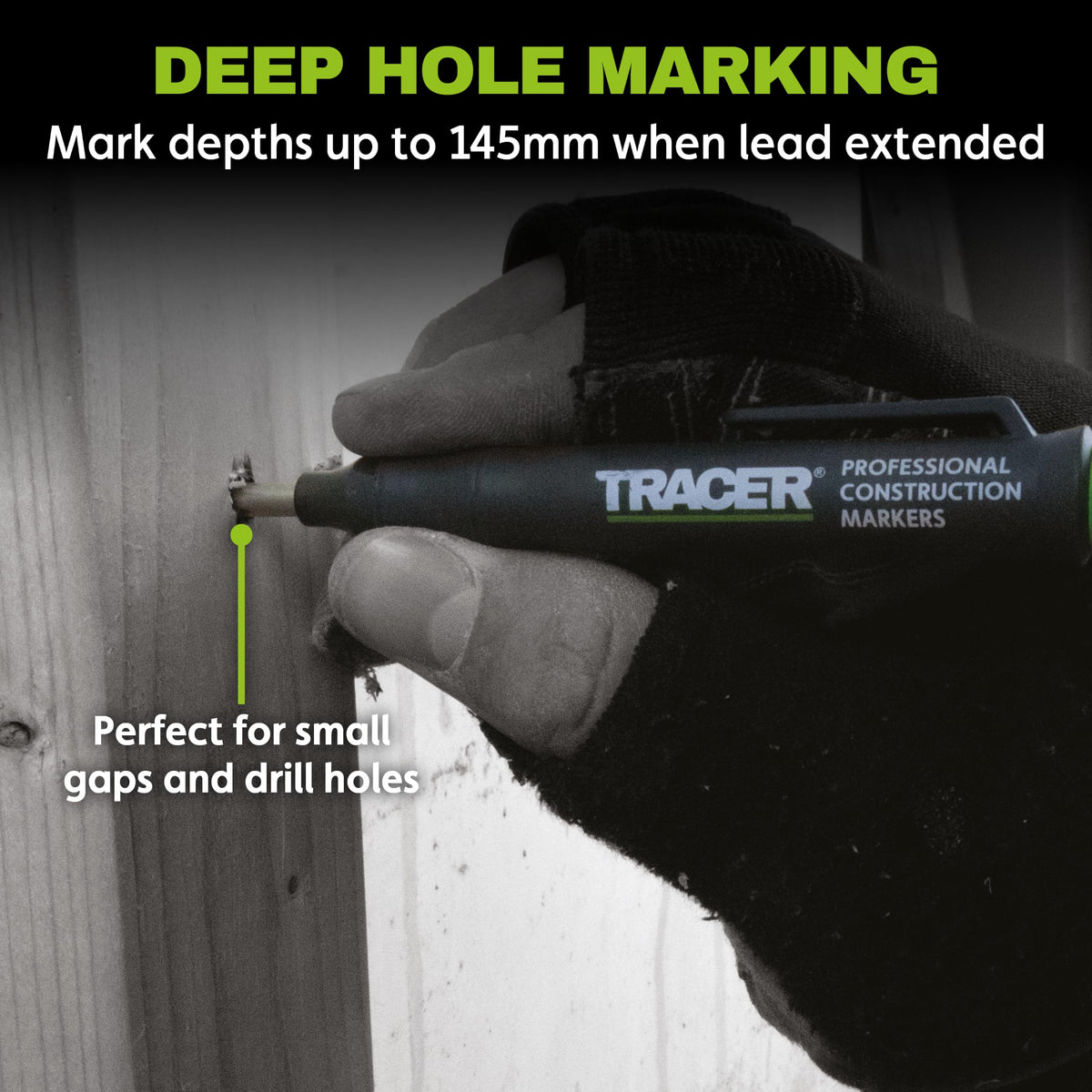 Tracer Deep Hole Carpenter Pencil | Work Pencil, Holster & Sharpener