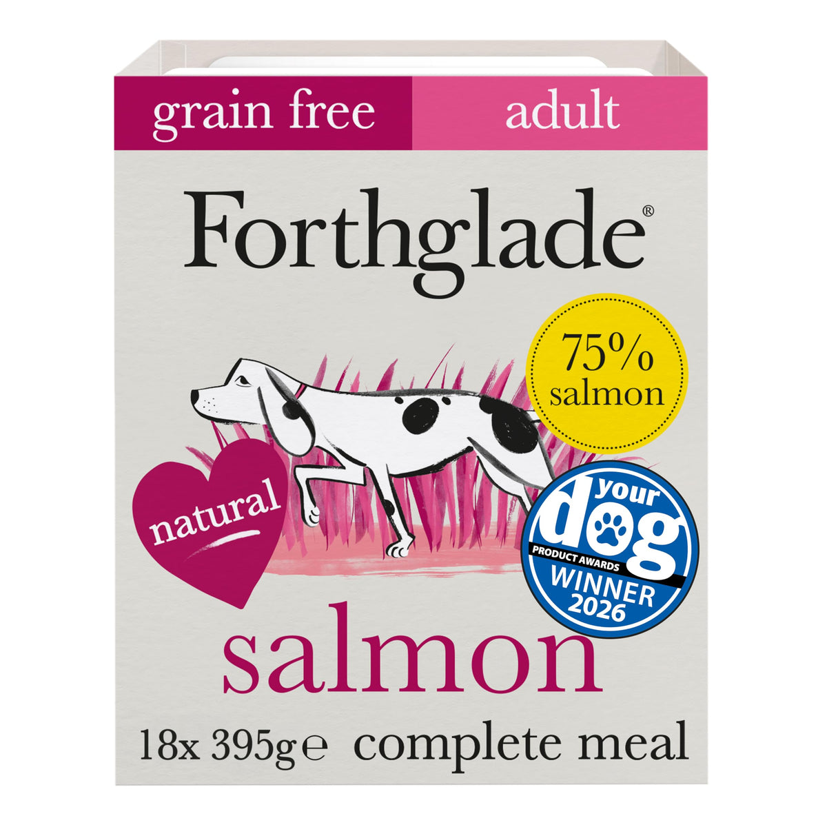 Forthglade Wet Dog Food (18 x 395g Trays) - Grain Free & Hypoallergenic Dog Food, Adult 1 Year+, Lamb with Vegetables, Complete Stomach Sensitive Meals with Natural Ingredients