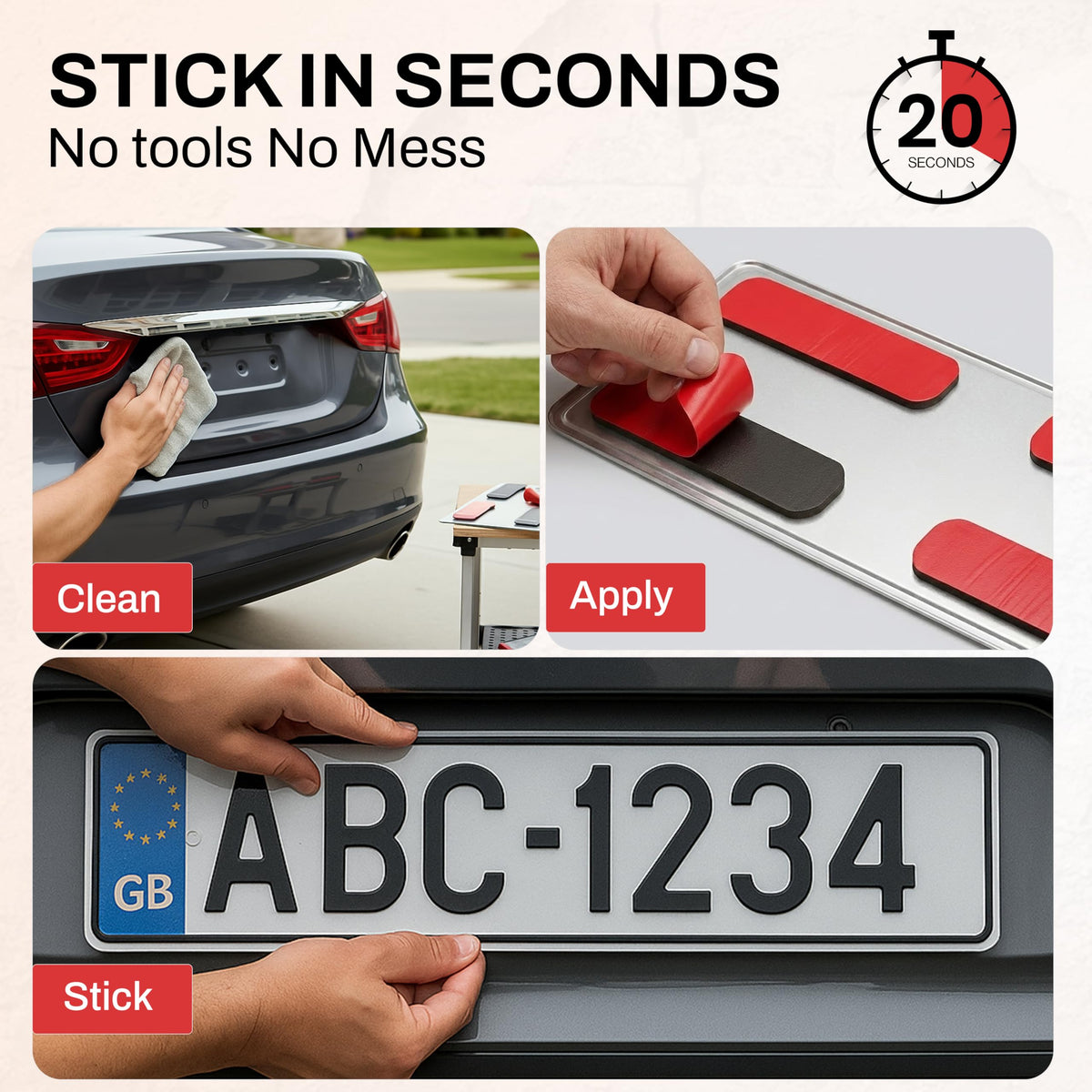 Ormith Double Sided Tape Heavy Duty 48 Pcs | Strong Double Sided Sticky Pads for Outdoor Indoor Wall Mounting | Water Proof Adhesive Strips for Quick Damage-Free Hanging (50 x 30mm)