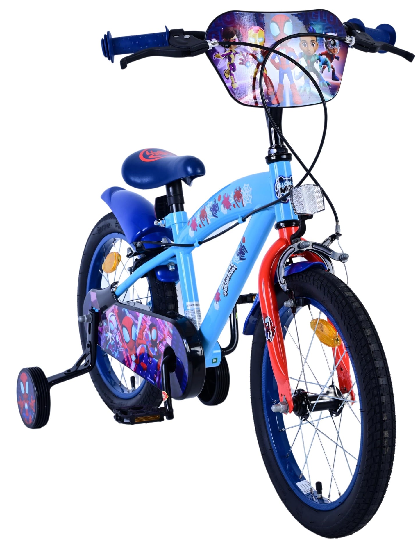 Volare Official Marvel Spider-Man Kids Bike 12" with Stabilisers — Ages 3-4