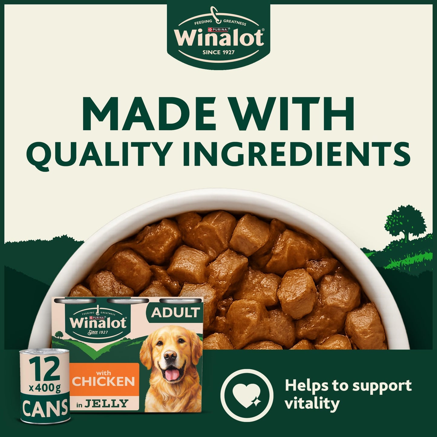 WINALOT Sunday Dinner Mixed in Gravy Wet Dog Food Pouches 40x100g