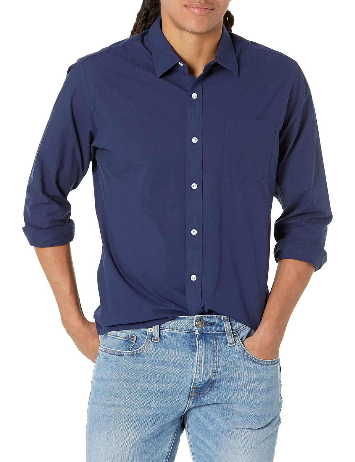 Amazon Essentials Men's Long-Sleeve Casual Poplin Shirt