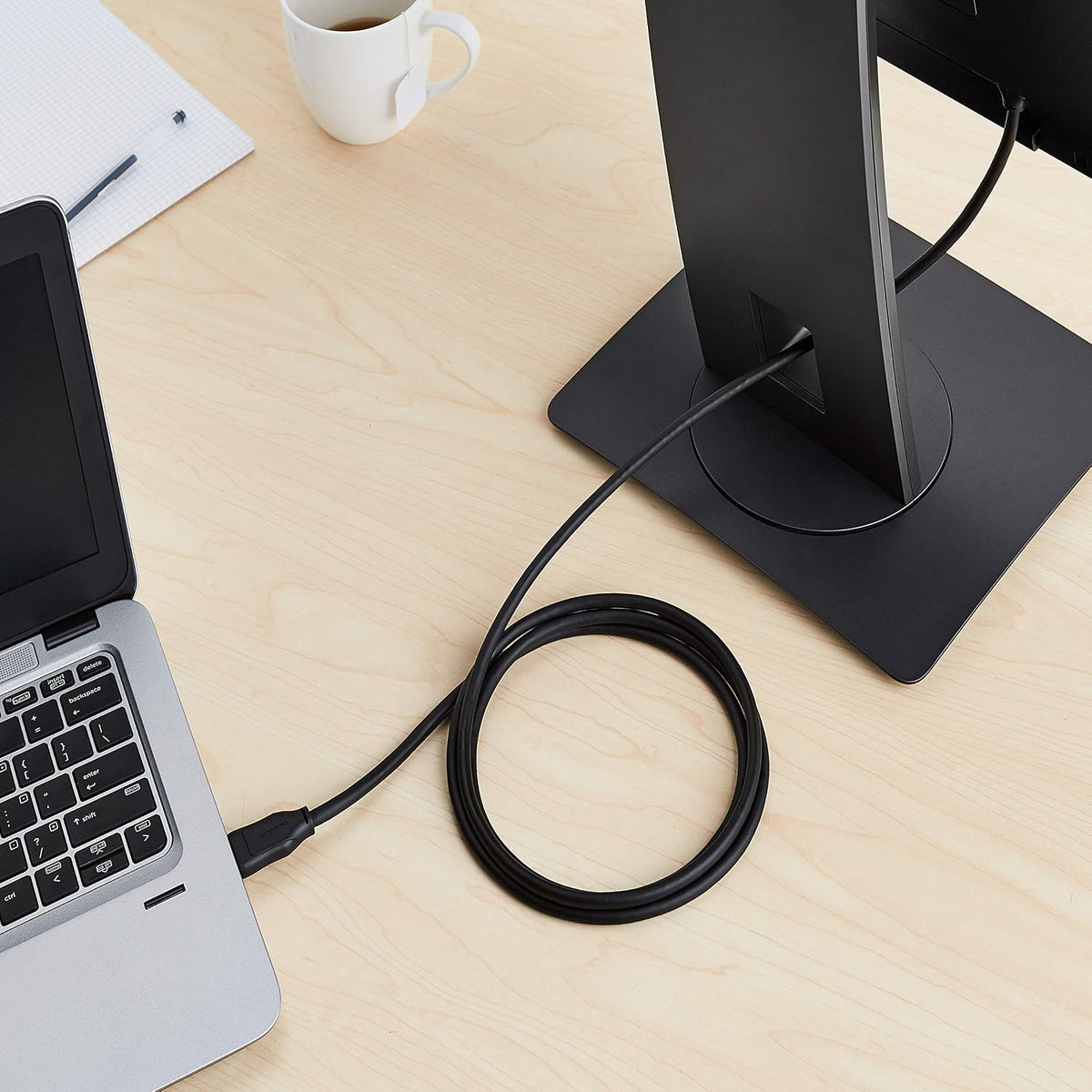 Amazon Basics DisplayPort 1.4 Cable, 32.4Gbps High-Speed, 8K@60Hz, 4K@120Hz, Dynamic HDR and 3D, Gold-Plated Plugs, 1.8 m, Black