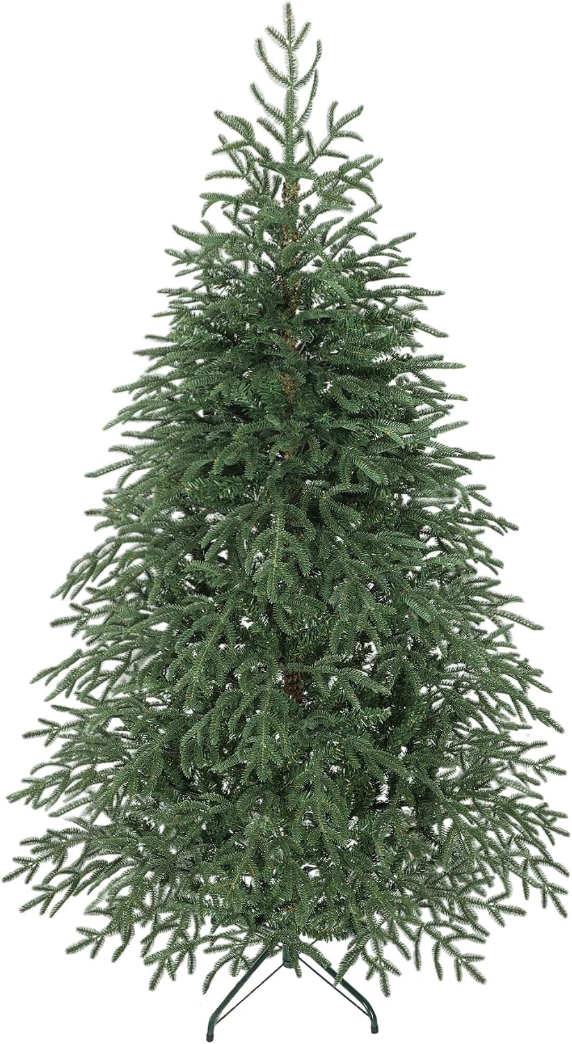 HOMCOM 6 ft Artificial Christmas Tree, 1814 Realistic Dense Branches, Green