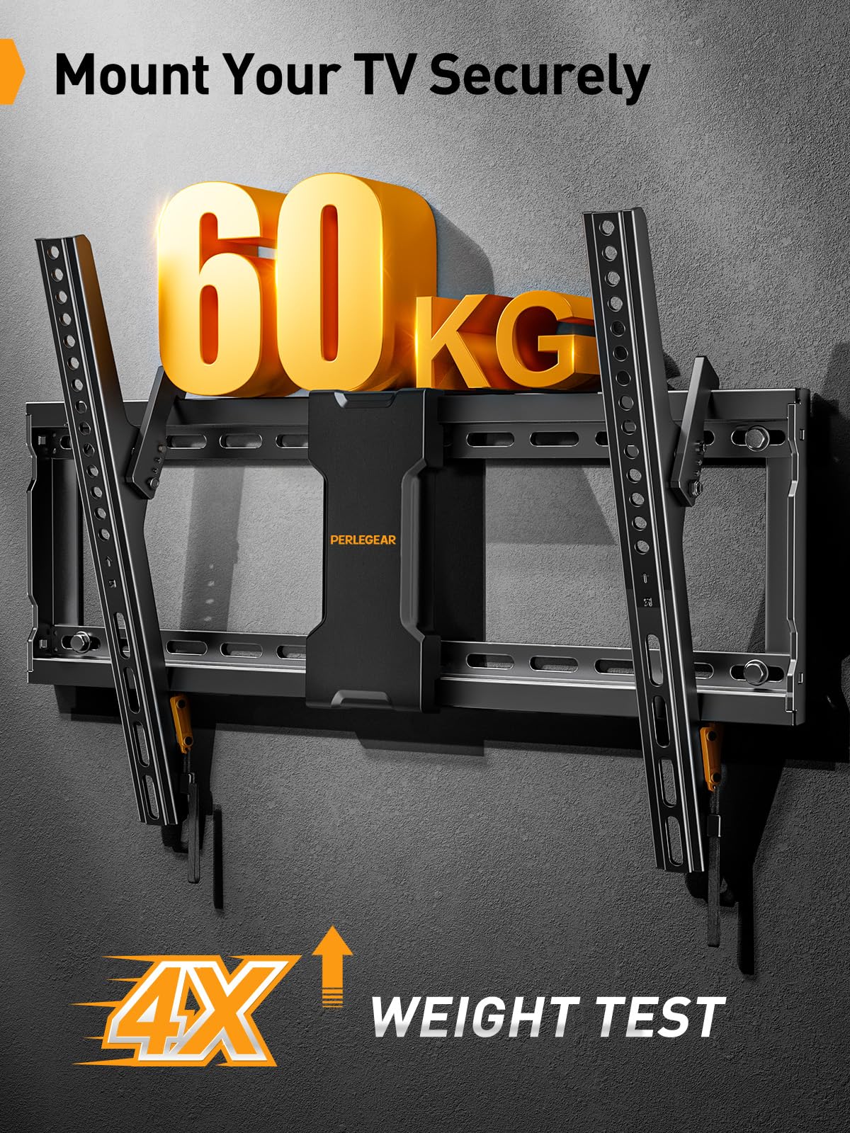 Perlegear Tilt TV Wall Bracket for 26-60 inch TVs up to 52kg