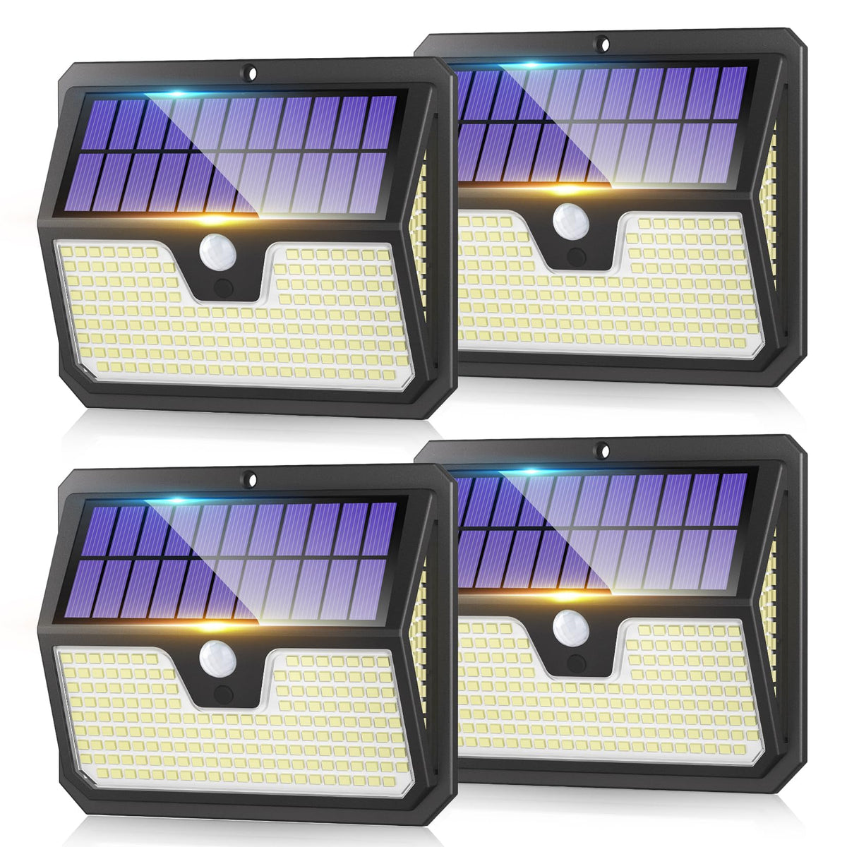 Outdoor Garden Solar Security Lights - 6 Pack Solar Motion Sensor Light