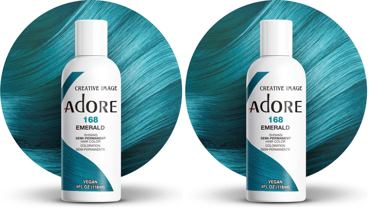 Adore Shining Semi Permanent Hair Colour 121 Jet Black – Vibrant Black Hair Dye, Vegan & Cruelty-Free, Ammonia, Peroxide & Alcohol Free