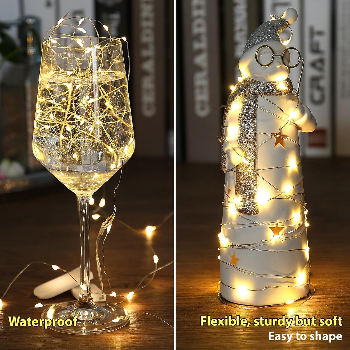HXWEIYE 3 Pack USB Rechargeable Fairy Lights, 7ft 20 LED, 8 Modes & Timer