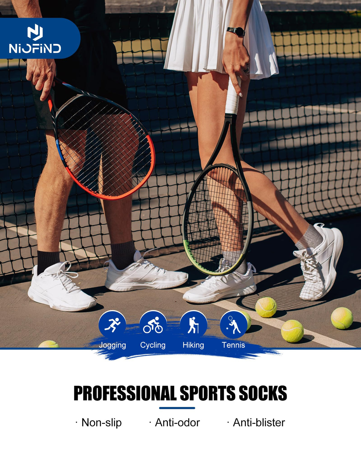 Niofind Quarter Sports Socks for Men & Women, Cotton and Cushioned