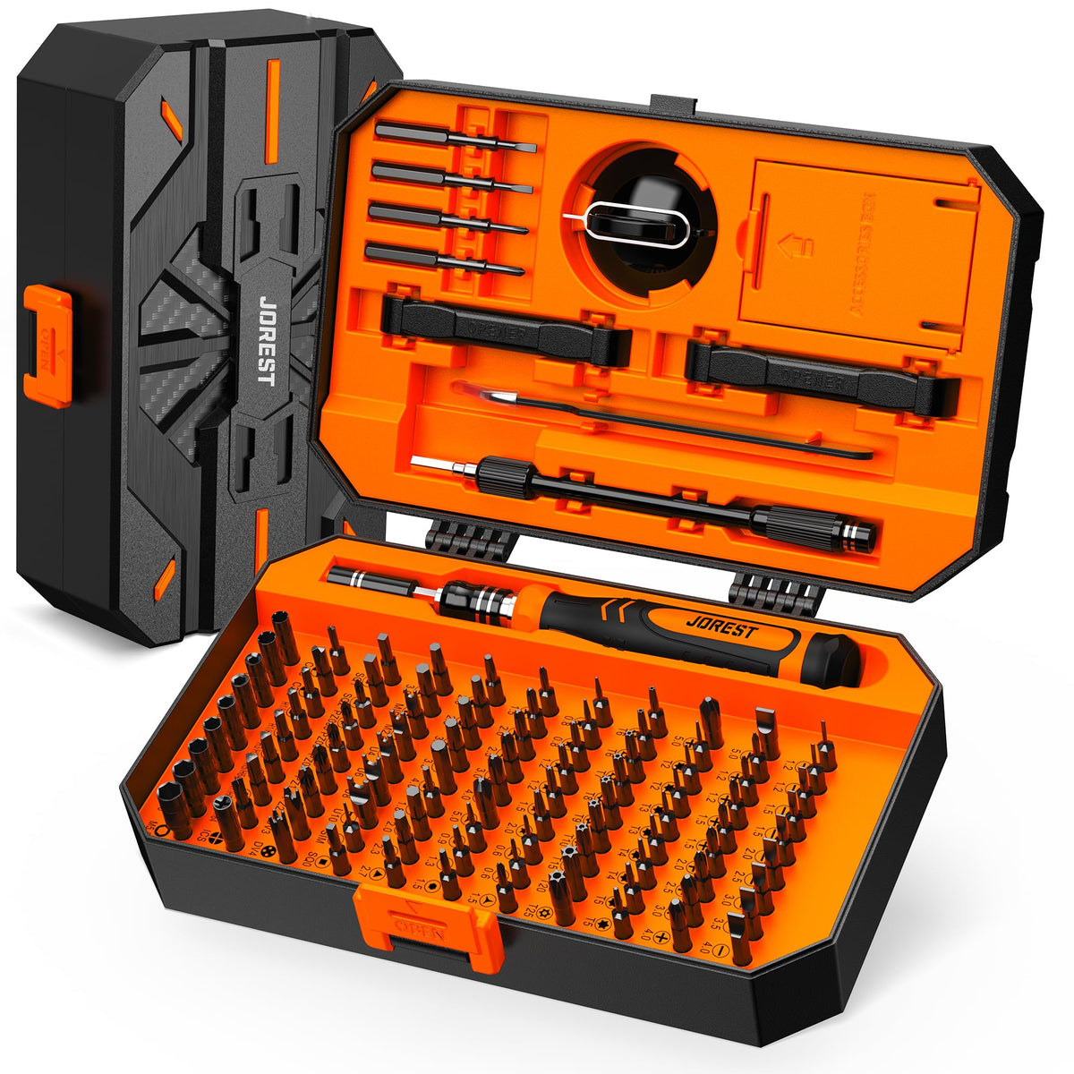 JOREST Precision Screwdriver Set, Small Screwdriver with Torx T5 T6 T8 T9, Triwing Y00, Star P5, Mini Repair Tool Kit for Laptop, Switch, PS5,Xbox, MacBook, iPhone, Ring Doorbell, Watch, Glasses
