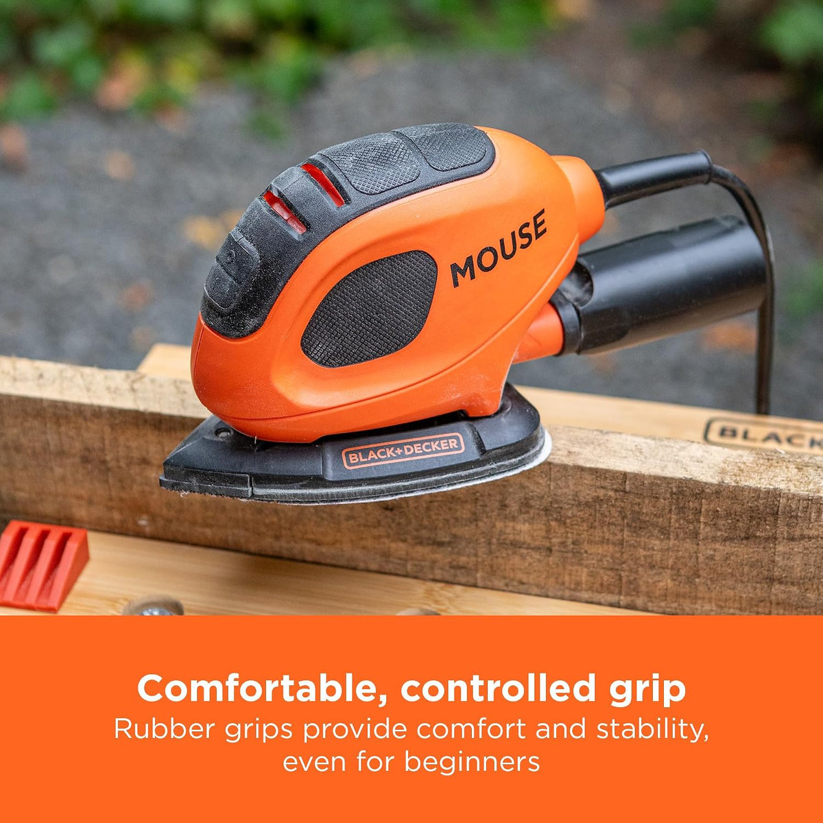BLACK+DECKER Mouse 55W Compact Detail Sander, BEW230BC-GB
