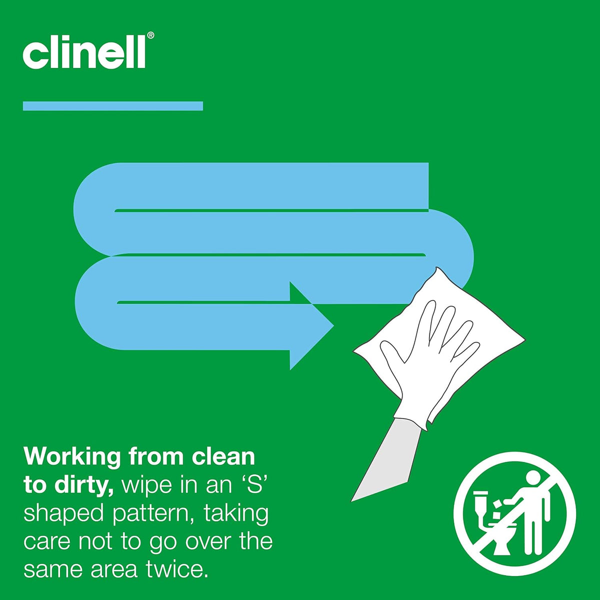 Clinell Universal Cleaning and Disinfectant Wipes - Pack of 6, 1200 Wipes - Multi Surface, Kills 99.99% of Germs, Quick Action, Green, Pleasant Fragrance
