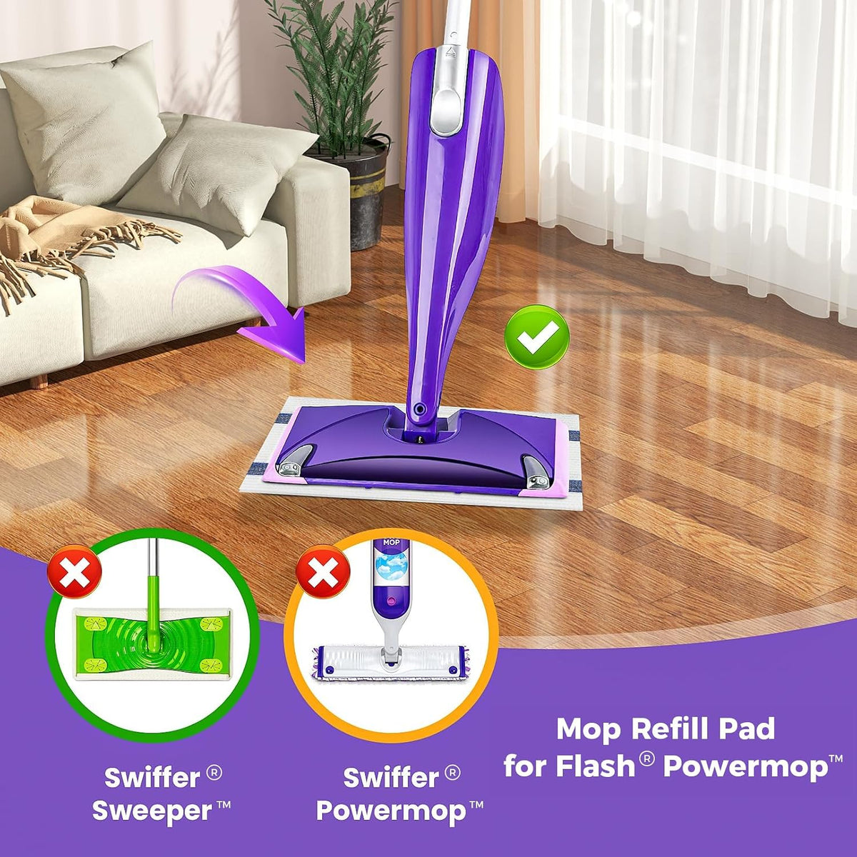 20 Pack Mop Refill Pad for Flash® Powermop™