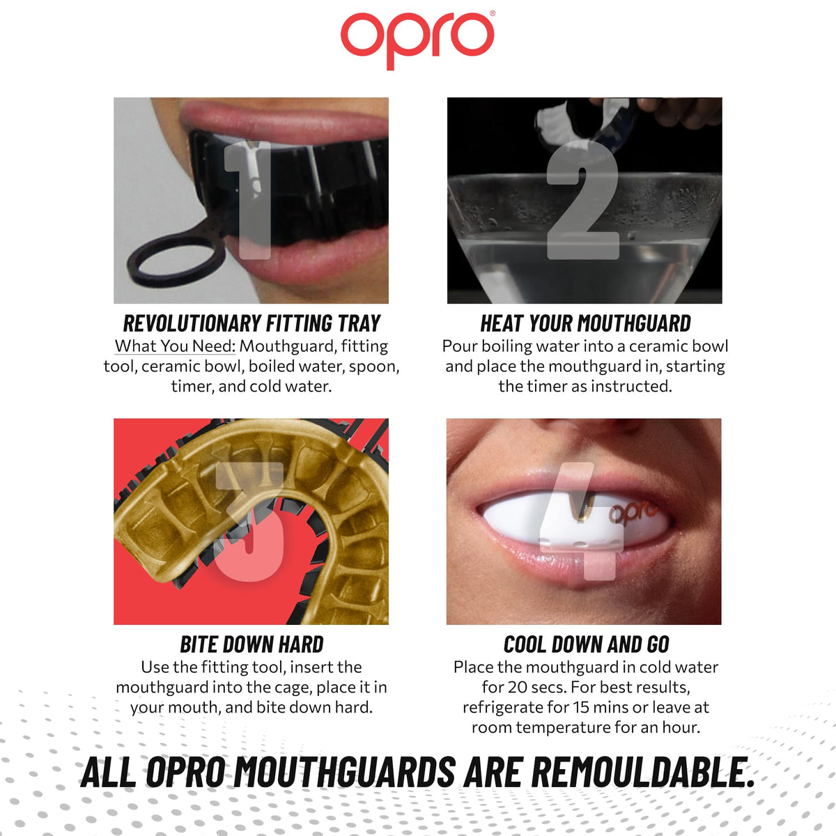 OPRO Gold Level Sports Mouthguard, Premium Fit Adult & Kids