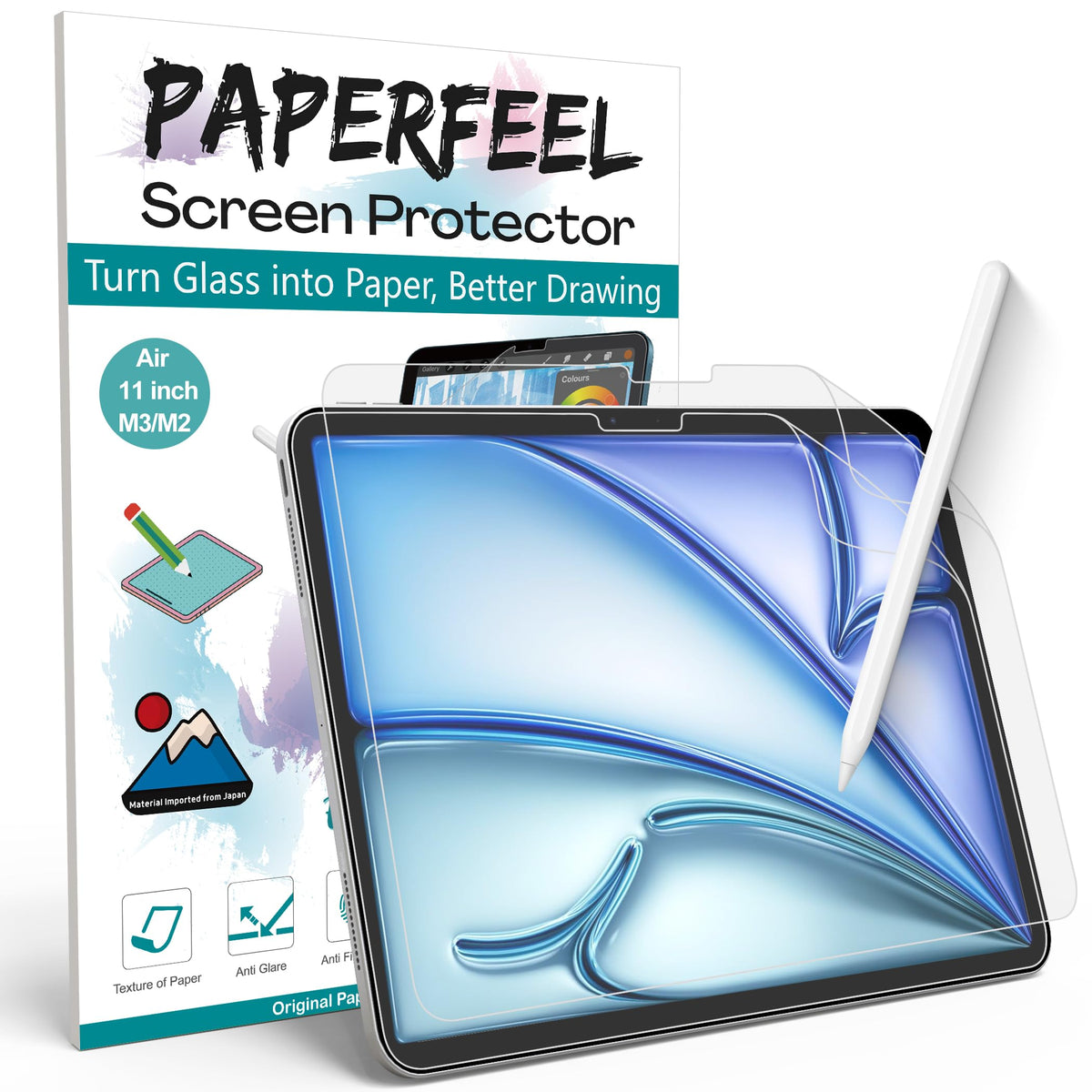 PAPERFEEL 2 Pack Screen Protector for iPad Air 13 Inch M4 M3 M2 2026-2024