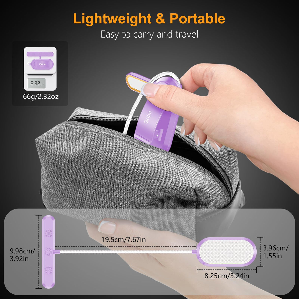 Gritin 19 LED Rechargeable Book Light for Reading in Bed - Memory Function