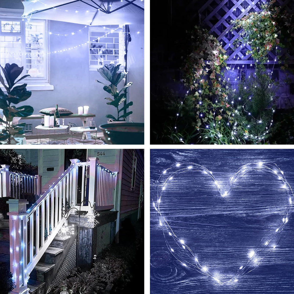 litogo 120 LED Solar String Lights Outdoor, 12M/40Ft 8 Modes Solars Garden Lights Waterproof Copper Wire Decorative Solar Fairy Lights for Patio, Gate, Yard, Trees, BBQ, Wedding, Party