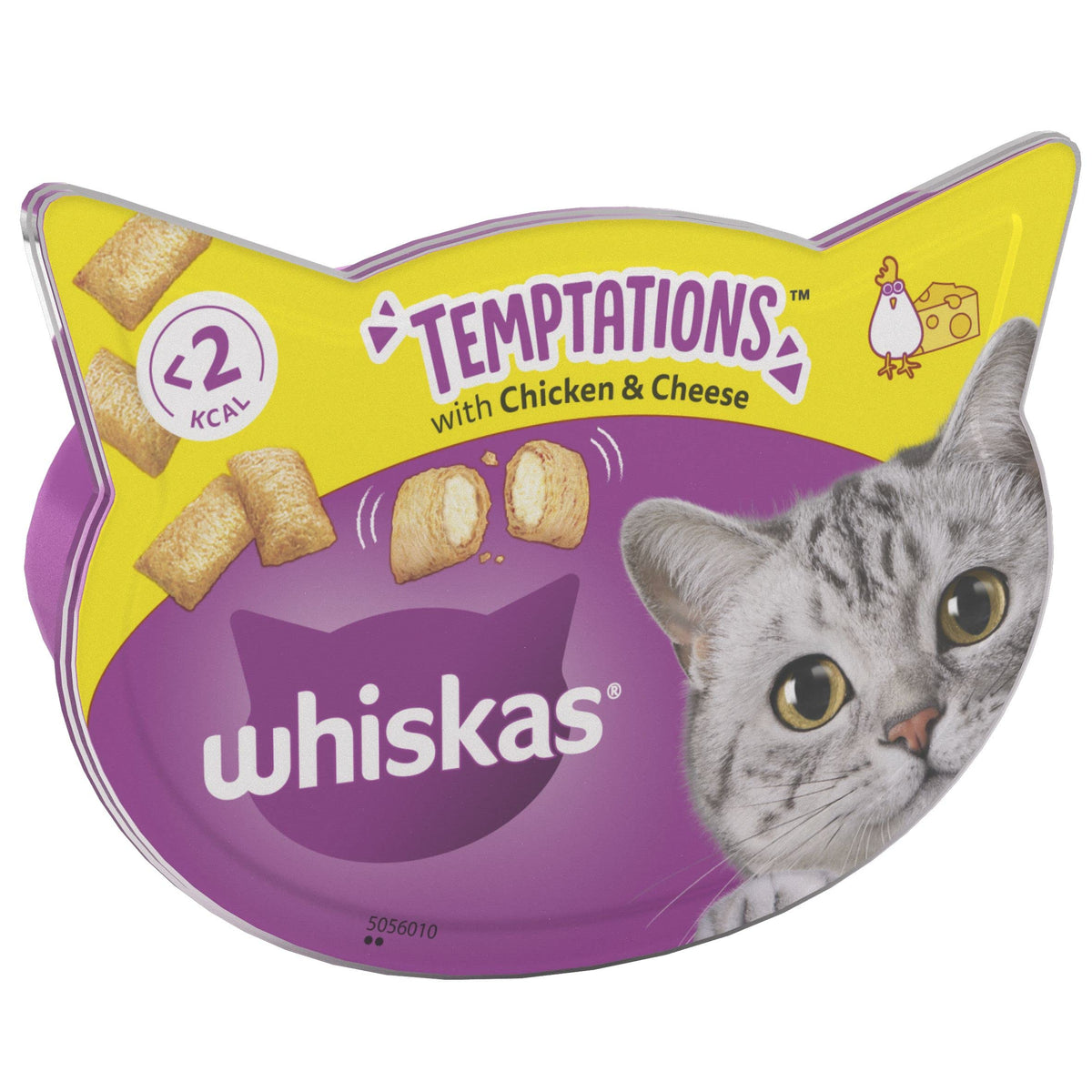 WHISKAS Crunch 100g (Pack of 6) - Tasty Topping Adult Cat Treat Biscuits