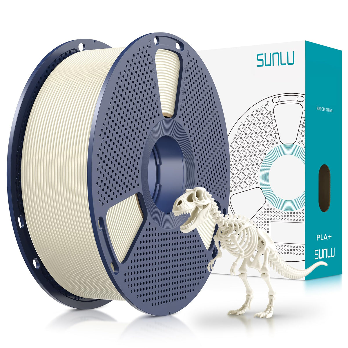 SUNLU PLA+ 3D Printer Filament, Tougher PLA Plus Filament 1.75mm, 1KG Black