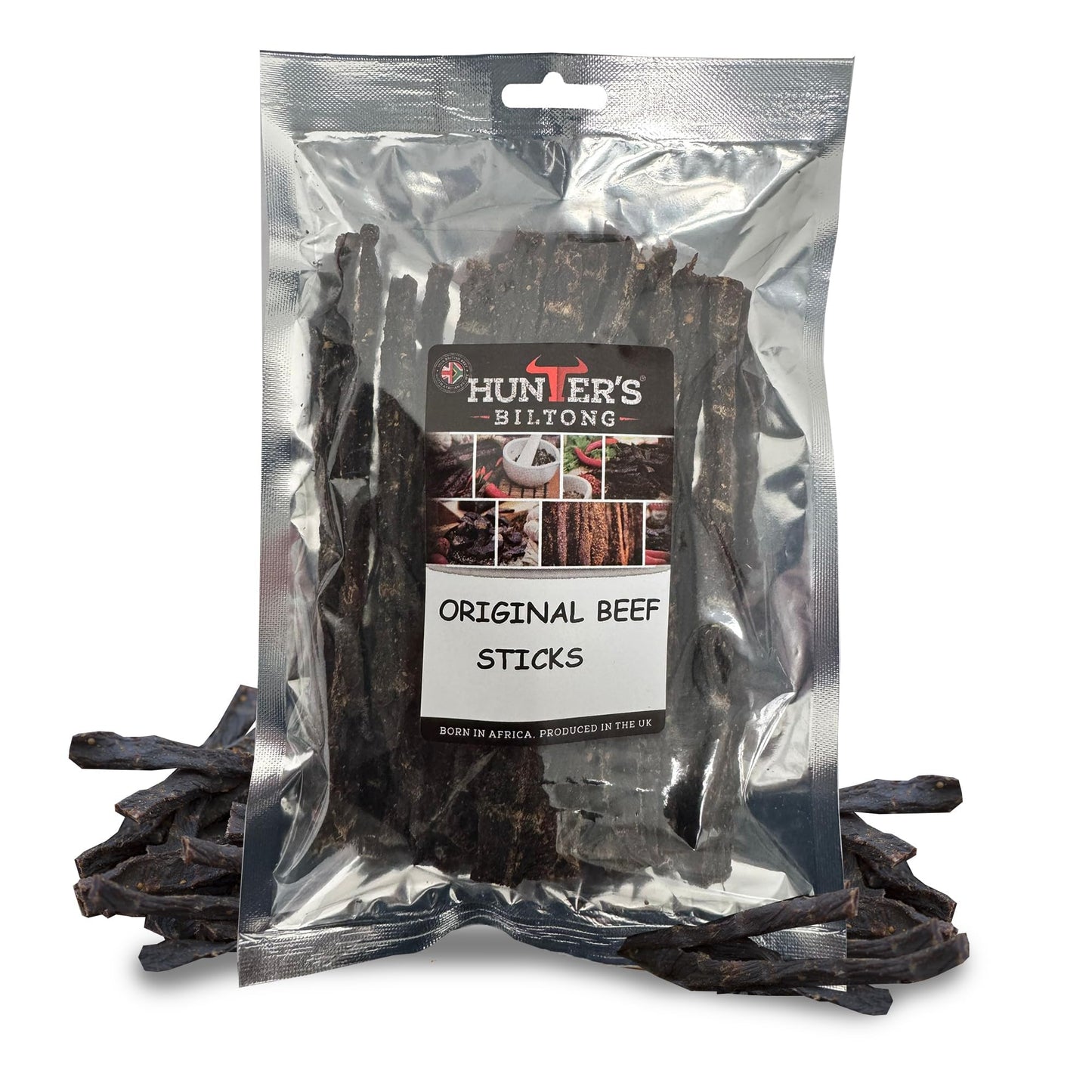 Hunters Biltong - 100g Beef Chilli Bites - Beef Snap Sticks - Authentic South African Biltong - High Protein Snacking for Pre or post work out - Low Sugar & Low Carb - Suitable for Paleo and Keto Diet