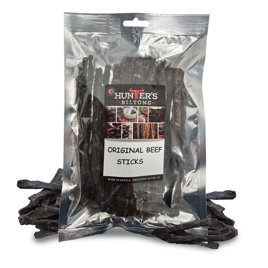 Hunters Biltong Beef Chilli Snap Sticks — 100g, 54g Protein per 100g | Keto & Paleo Friendly | South African Recipe