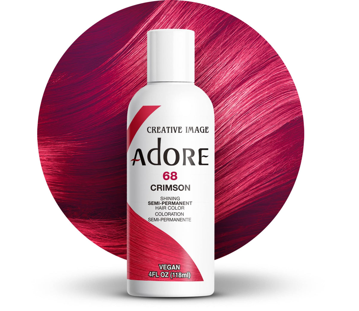 Adore Shining Semi Permanent Hair Colour 121 Jet Black – Vibrant Black Hair Dye, Vegan & Cruelty-Free, Ammonia, Peroxide & Alcohol Free