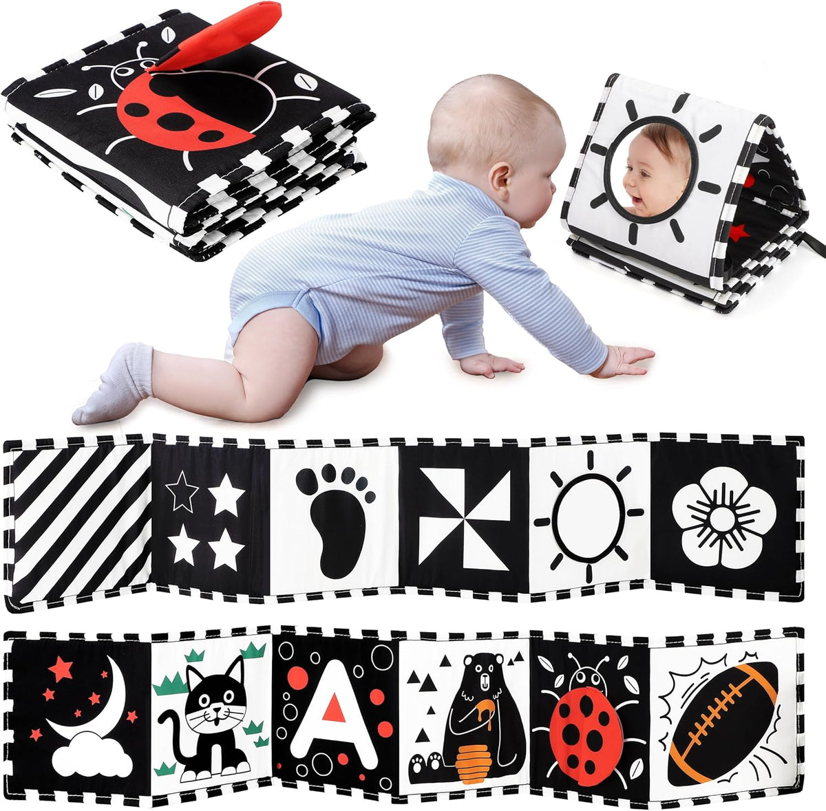 URMYWO Baby Toys, Black and White Sensory Toys Brain Development