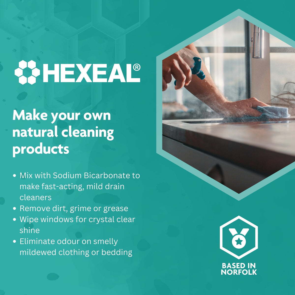 Hexeal White Vinegar 10L - Food Grade, Cooking & Cleaning