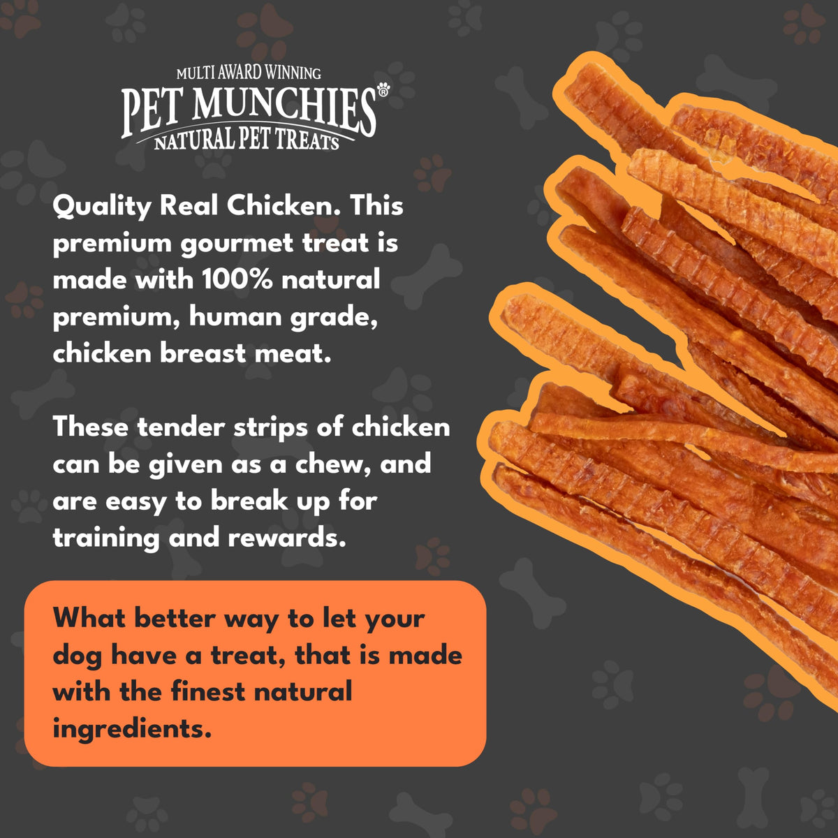Pet Munchies Venison Strips Dog Treats, Premium Wheat Free Dog Chews with Natural Real Meat, Low in Fat and High in Protein 75g (Pack of 8)