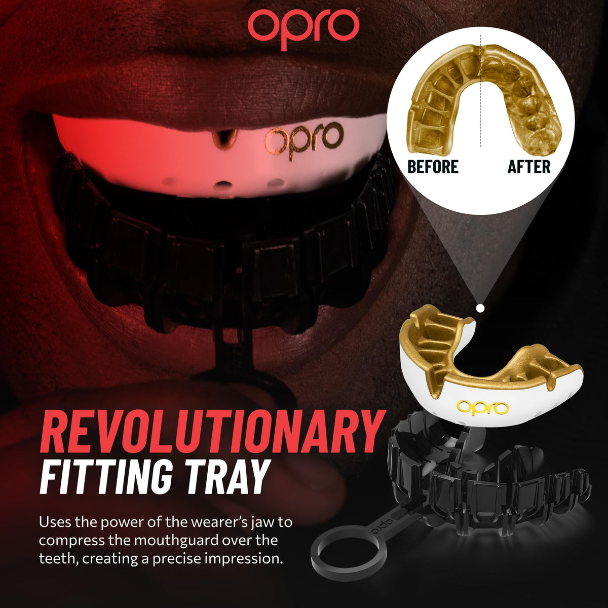 OPRO Gold Level Sports Mouthguard, Premium Fit Adult & Kids