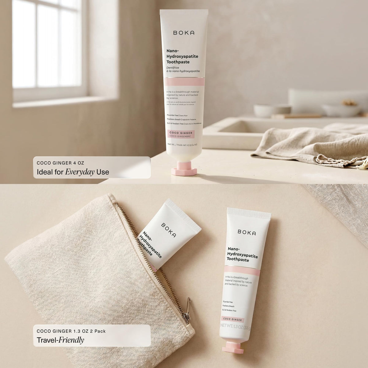 Boka Toothpaste - Fluoride Free Toothpaste, Nano Hydroxyapatite Toothpaste