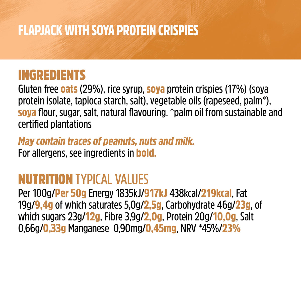 Trek High Protein Flapjack Cocoa Oat, 50 g - Gluten Free Bars – Healthy Snack Bars – Plant Based Protein - Vegan Bars (Pack of 16 Bars) | L0572375-P107199021-M107199013