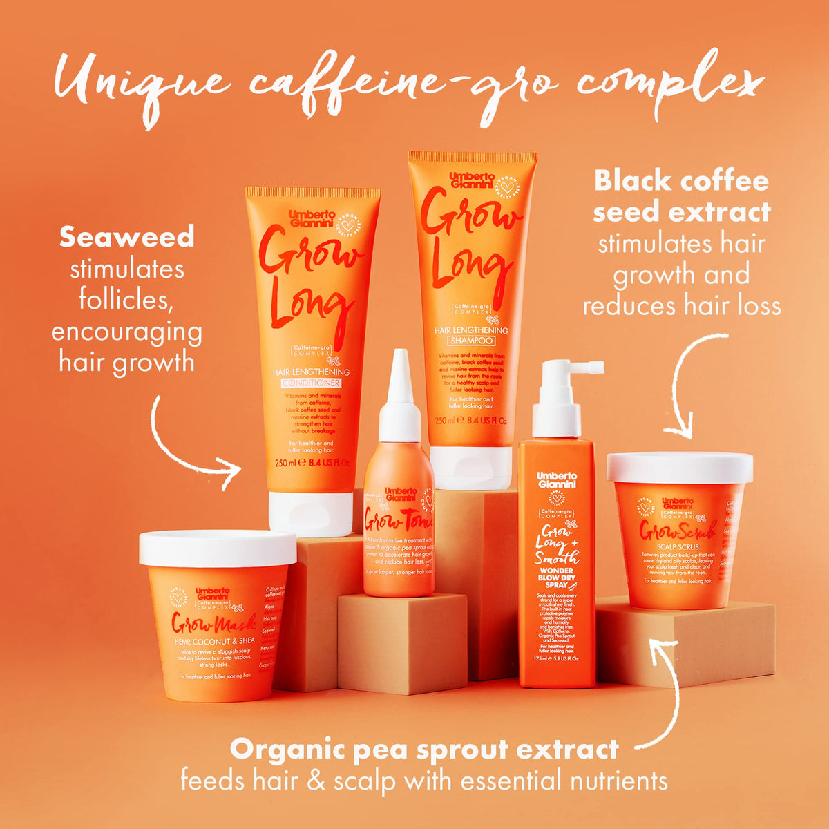 Umberto Giannini Curl Jelly Scrunching Jelly & Creme De Curl Control Cream Duo for Curly or Wavy Hair, Vegan & Cruelty Free, 2 Pack