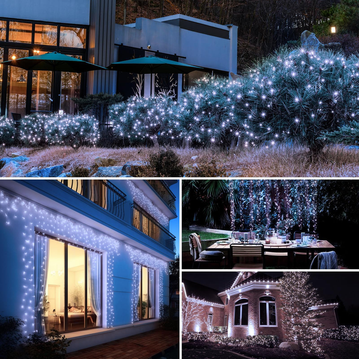 btfarm 2 Pack Solar String Lights Outdoor Garden, 15M/50FT 150 LED
