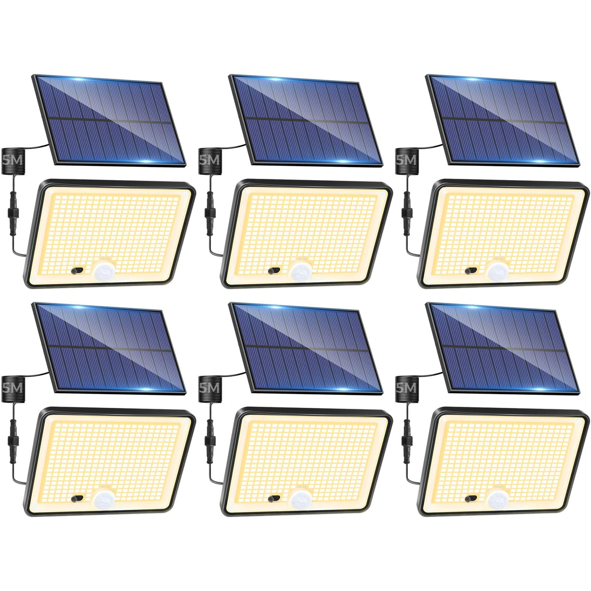 LOTMOS Solar Lights Outdoor, 342LED Remote Security Lights Motion Sensor