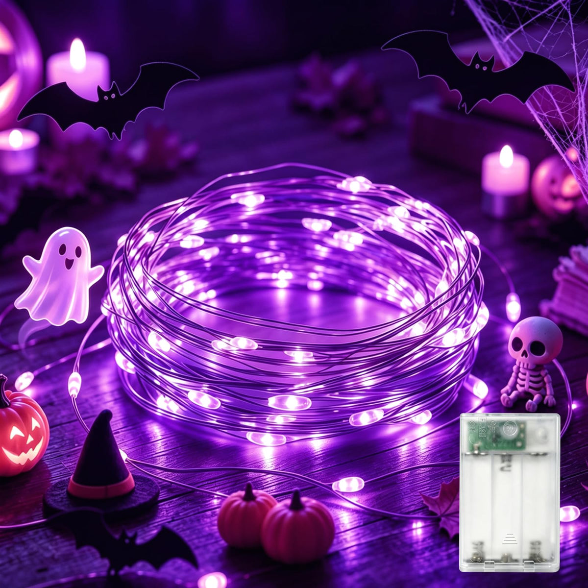 60LED 6m Fairy Lights Battery Operated, Battery Powered String Light Indoor