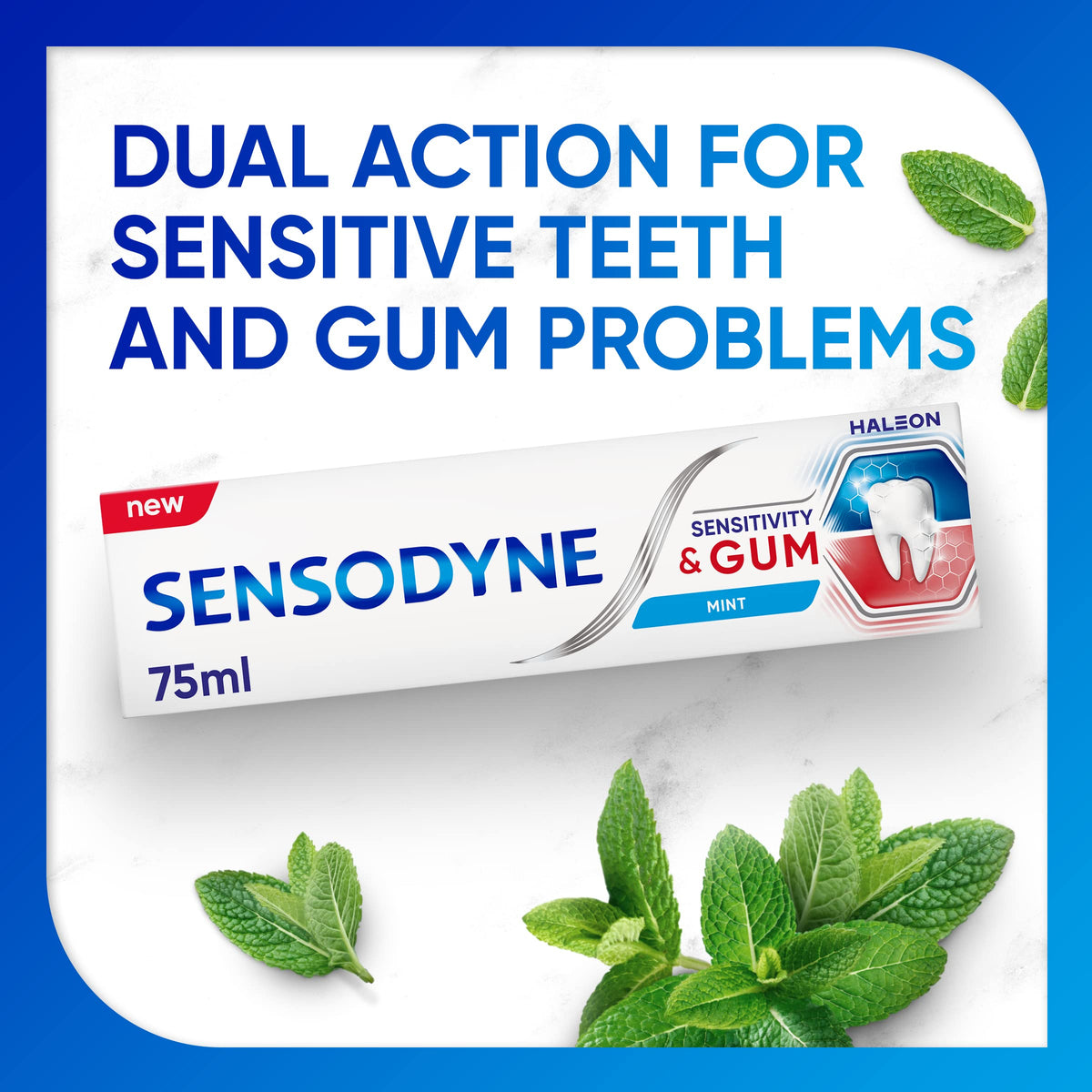 Sensodyne Toothpaste Sensitivity & Gum, Sensitive Toothpaste for Sensitive Teeth and Gum Problems, Mint Flavour, 75ml
