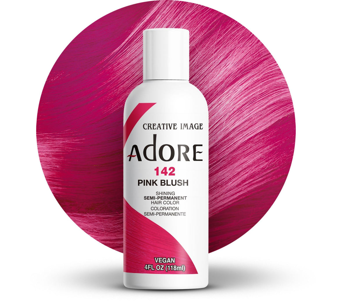 Adore Shining Semi Permanent Hair Colour 121 Jet Black – Vibrant Black Hair Dye, Vegan & Cruelty-Free, Ammonia, Peroxide & Alcohol Free