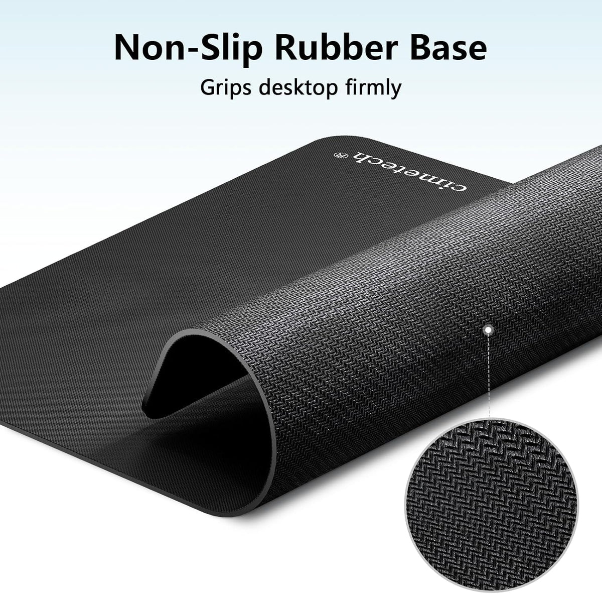 cimetech Gaming Mouse Pad 800 * 300 * 3 MM, Extended Large Mouse Mat Computer Keyboard Desk Pad with Anti-Slip Rubber Base Comfortable Waterproof Soft Cloth, Improved Precision and Speed - Black