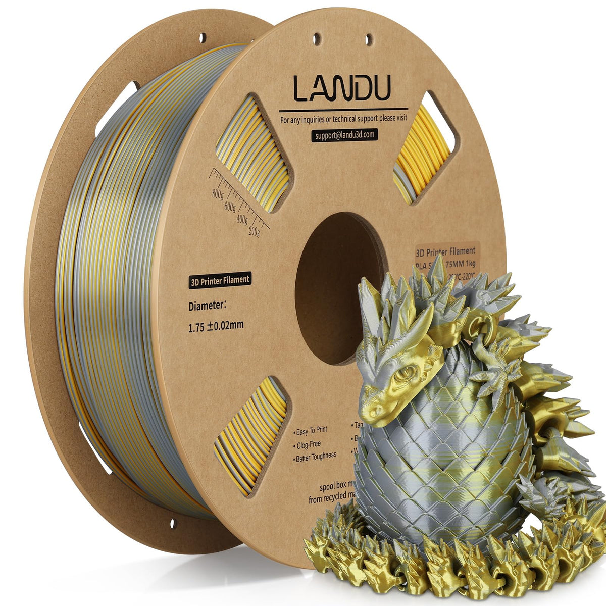 LANDU Filament Dryer 3D Printer Filament Dry Box,2 Spools Double Fast Heating Upgraded Filament Dehydrator Keeping Filaments Dry for 1.75mm/2.85mm One-Key Set for PLA PETG ABS TPU