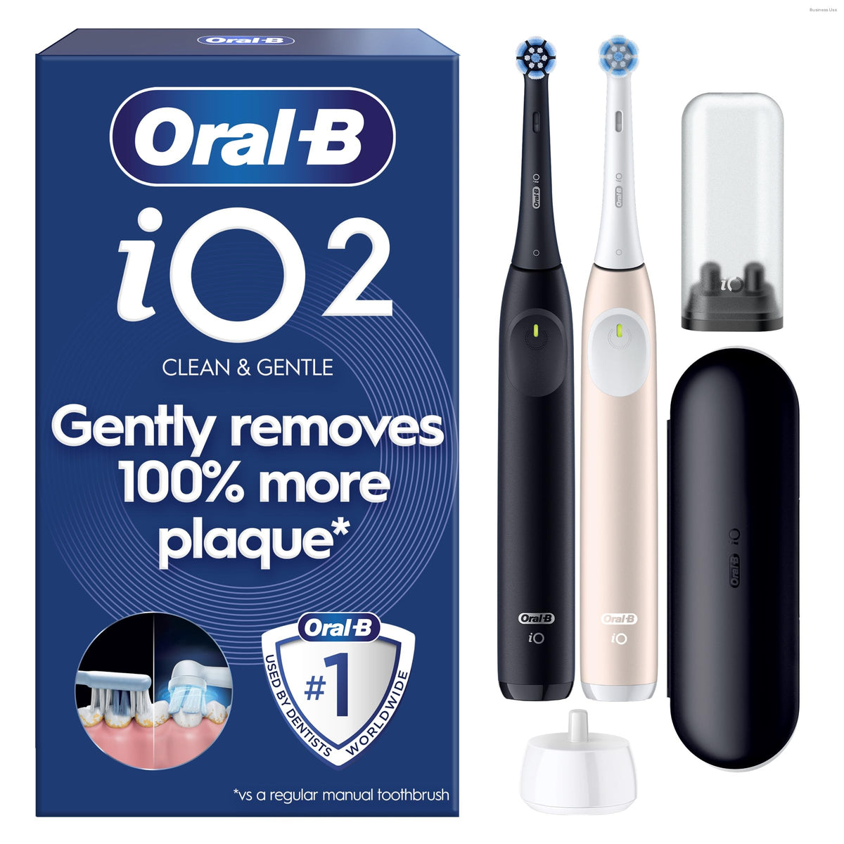Oral-B iO2 Electric Toothbrush for Adults, Night Black, with Travel Case