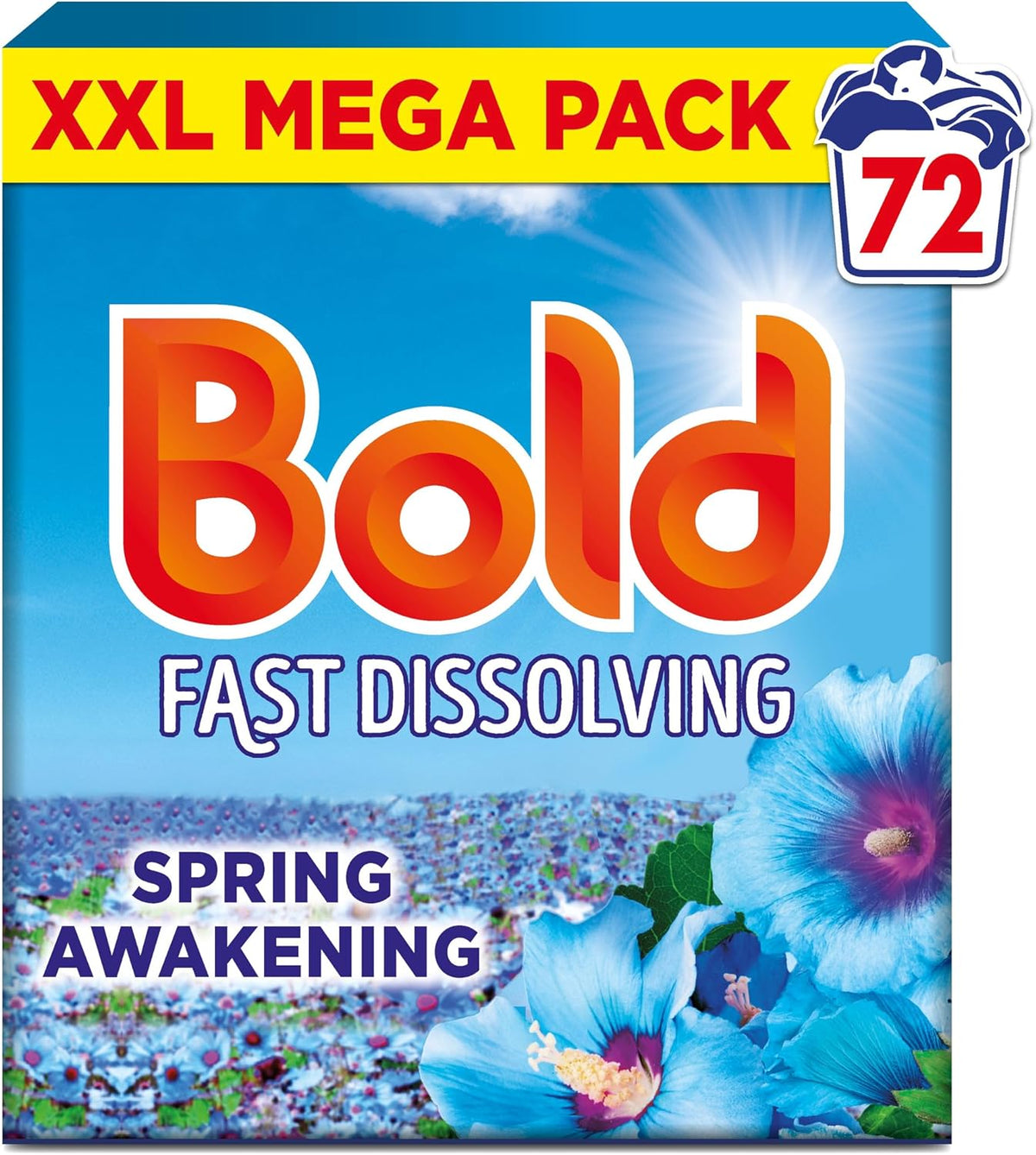 Bold Washing Powder Laundry Detergent 72 Washes, 3.6kg, Spring Awakening, Outdoor Freshness that Lasts And Lasts, with Build In Stain Remover And Lenor Freshness