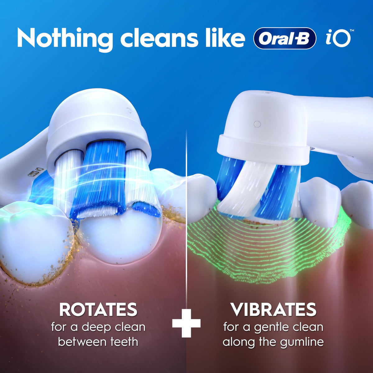 Oral-B iO2 Electric Toothbrush for Adults, Night Black, with Travel Case