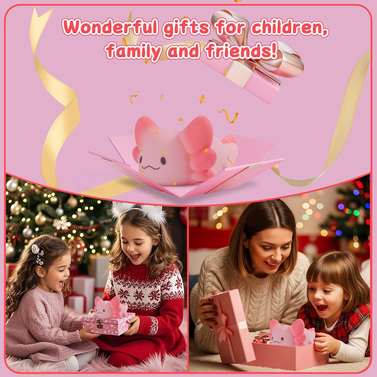 ZKLiLi Cat Night Light for Kids,Cute Night Lamp for Nursery,Squishy Silicone Touch Lights Portable, Gift for Birthday and Christmas for Kids Baby Children (Battery Cat)