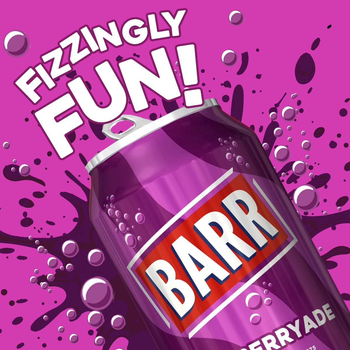 Barr Cream Soda Zero Sugar Sparkling Soft Drink, 24 Pack, 330ml Cans