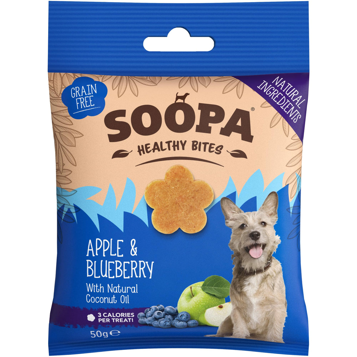 Soopa Strawberry Dog-Quiri Healthy Bites, Dog Training Treats, 50 g, 1-Pack