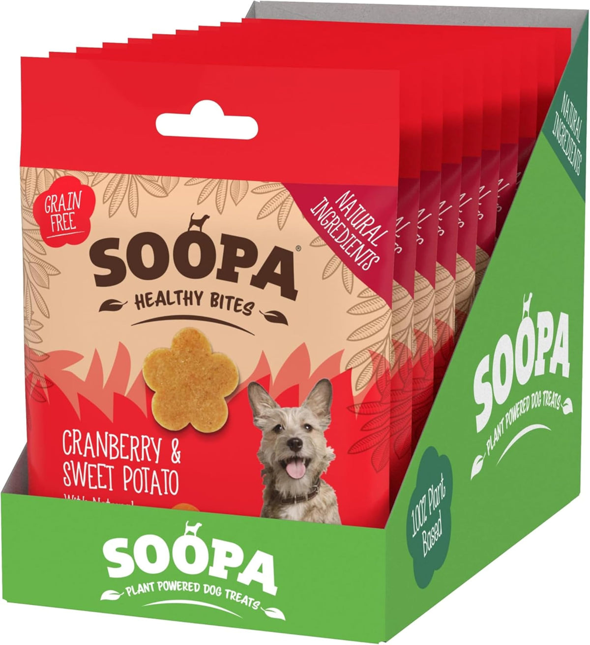 Soopa Strawberry Dog-Quiri Healthy Bites, Dog Training Treats, 50 g, 1-Pack