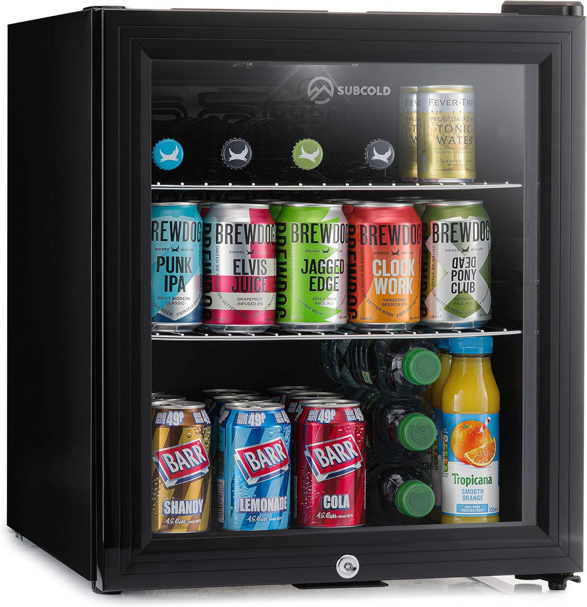 Subcold Super50 LED Beer Fridge | 55 Cans | 3-18°C | Glass Door