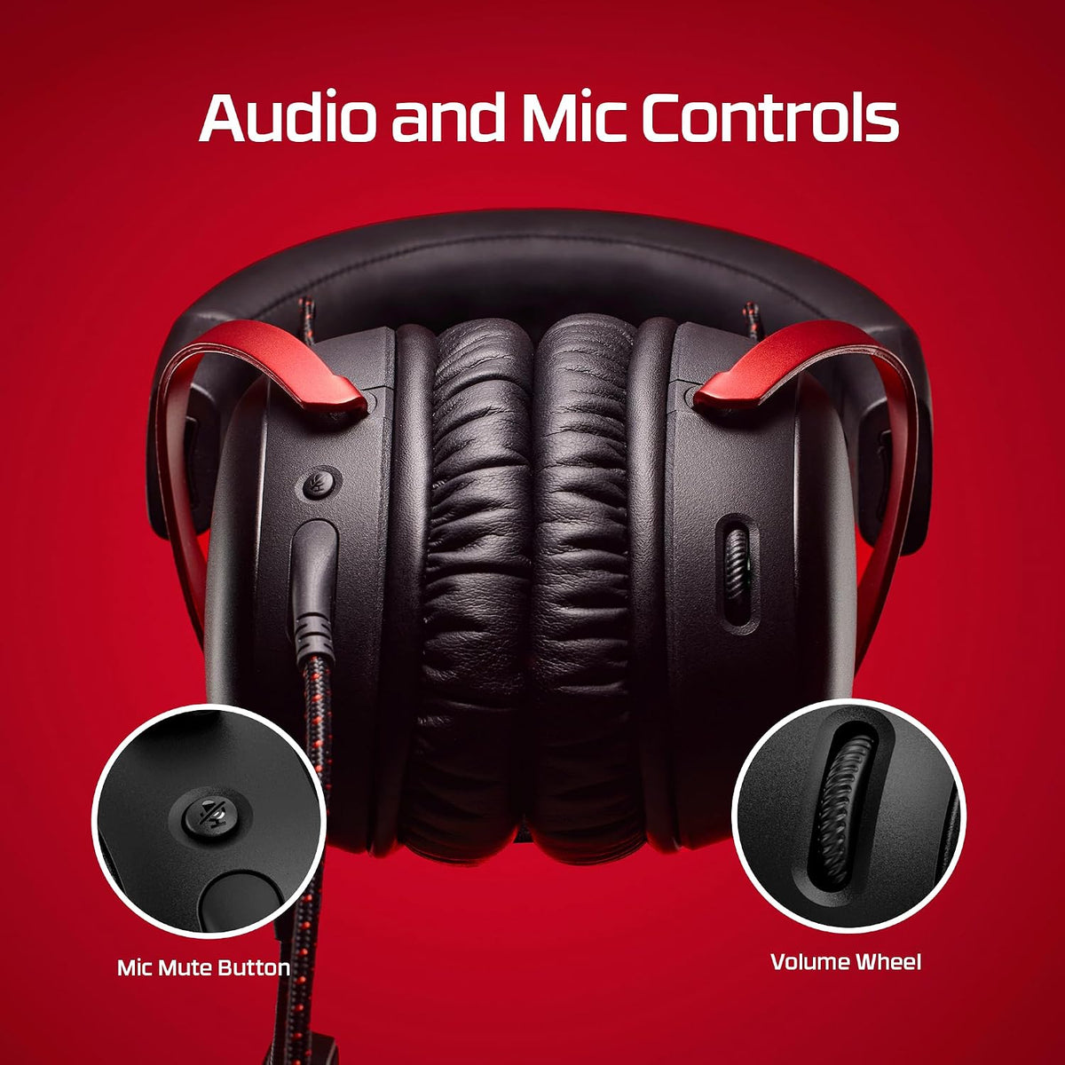 HyperX Cloud III – Wired Gaming Headset, PC, PS5, Xbox Series X|S, Angled 53mm Drivers, DTS, Memory Foam, Durable Frame, Ultra-Clear 10mm Mic, USB-C, USB-A, 3.5mm, Black/Red