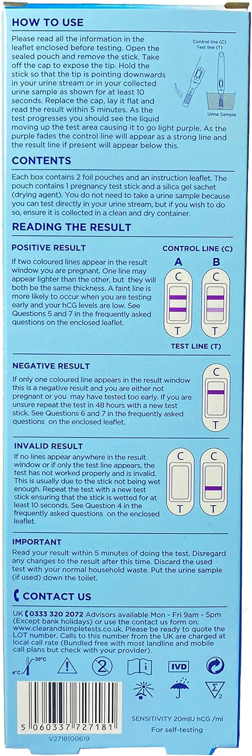 Clear and Simple Pregnancy Test Kit by Clear & Simple